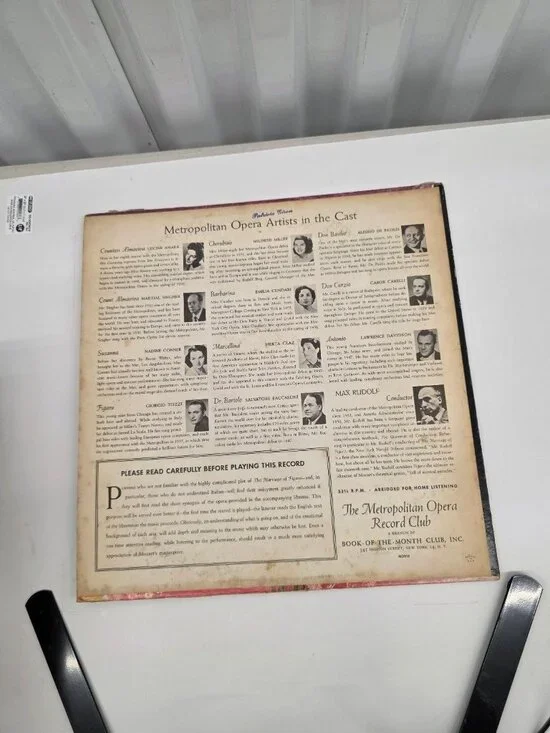 Mozart – Le Nozze di Figaro LP Record Metropolitan Opera Club Classical 33 RPM - Picture 2 of 6